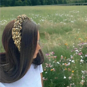 Multi-Color Geometric Silk Crown Handmade Headband 1.5"W All Occasion Gift